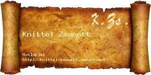 Knittel Zsanett névjegykártya