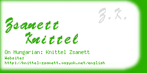 zsanett knittel business card